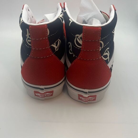 Vans Sk8-Hi circle V high top casual skate sneaker shoes Women's 8 | Men 6.5 NEW - Picture 3 of 6